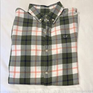 Vineyard Vines Boy’s Green Plaid Shirt